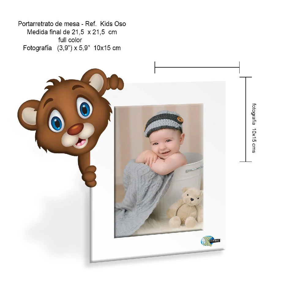 Portarretrato Kids-AN15 (21,5cm x 21,5cm) Color Blanco Marketplace - XD