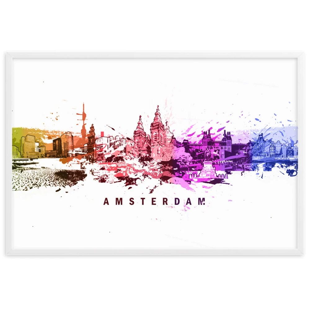 Afiche - Skyline de Ámsterdam Marko Kurth