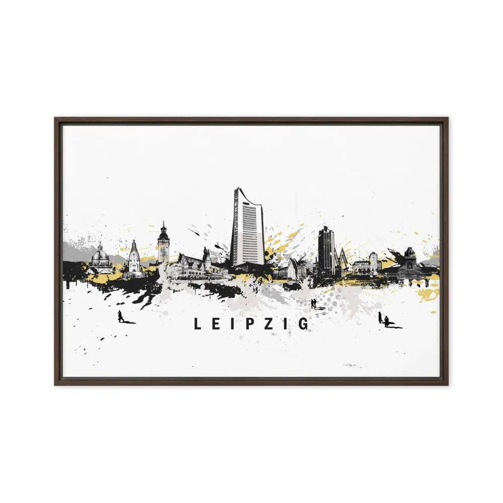 Lienzo - Skyline Leipzig Sin Marko Kurth
