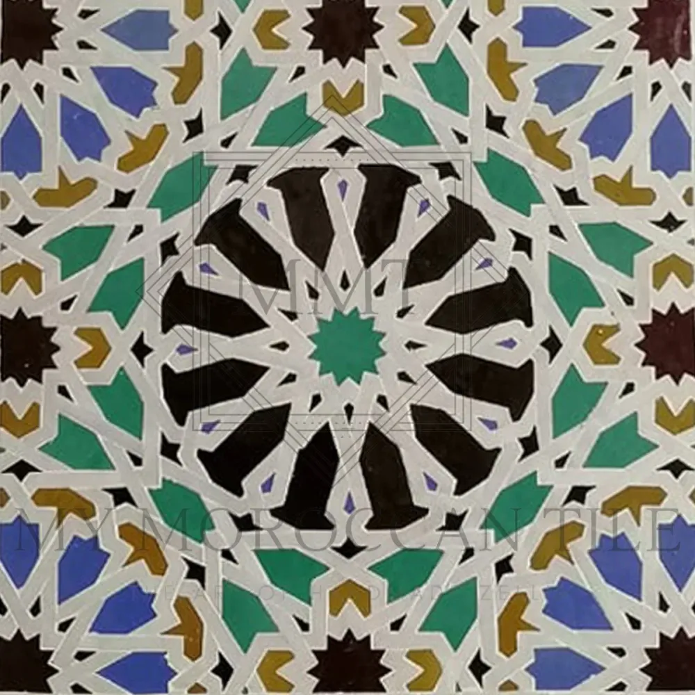 Mosaico de Fez 16-k01 Maroc Architecture et Zellij