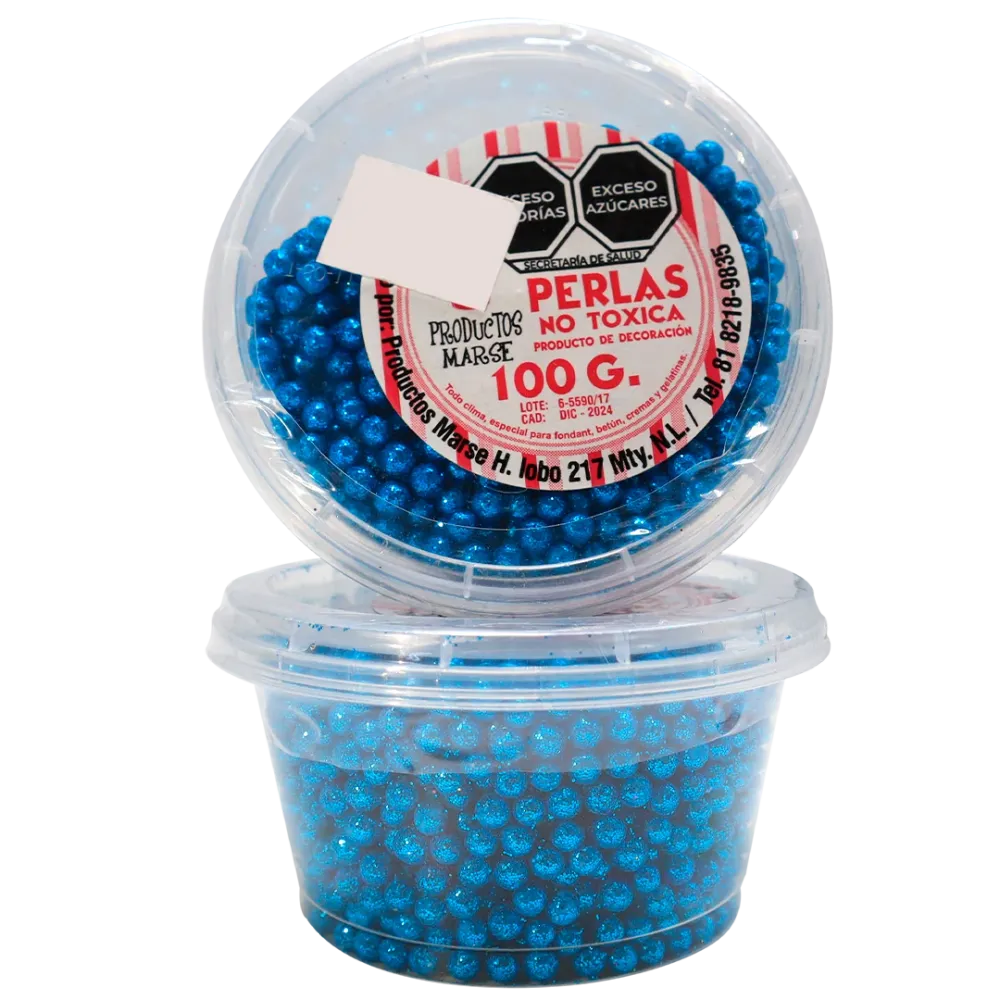 PERLA DIAMANTADA MEDIANA TURQUEZA 100 GR MARSE PD020