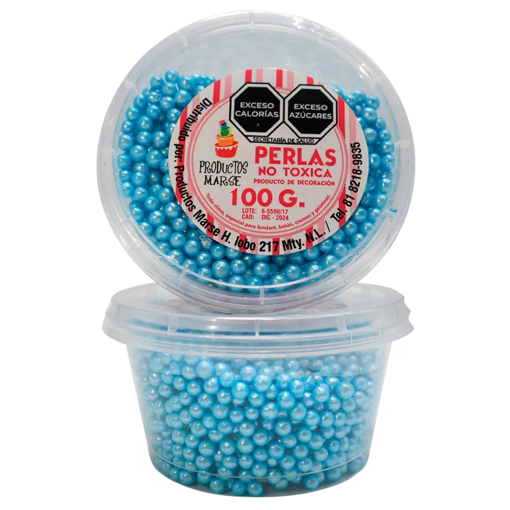 PERLA MATE MEDIANA CELESTE 100 GR MARSE PM014