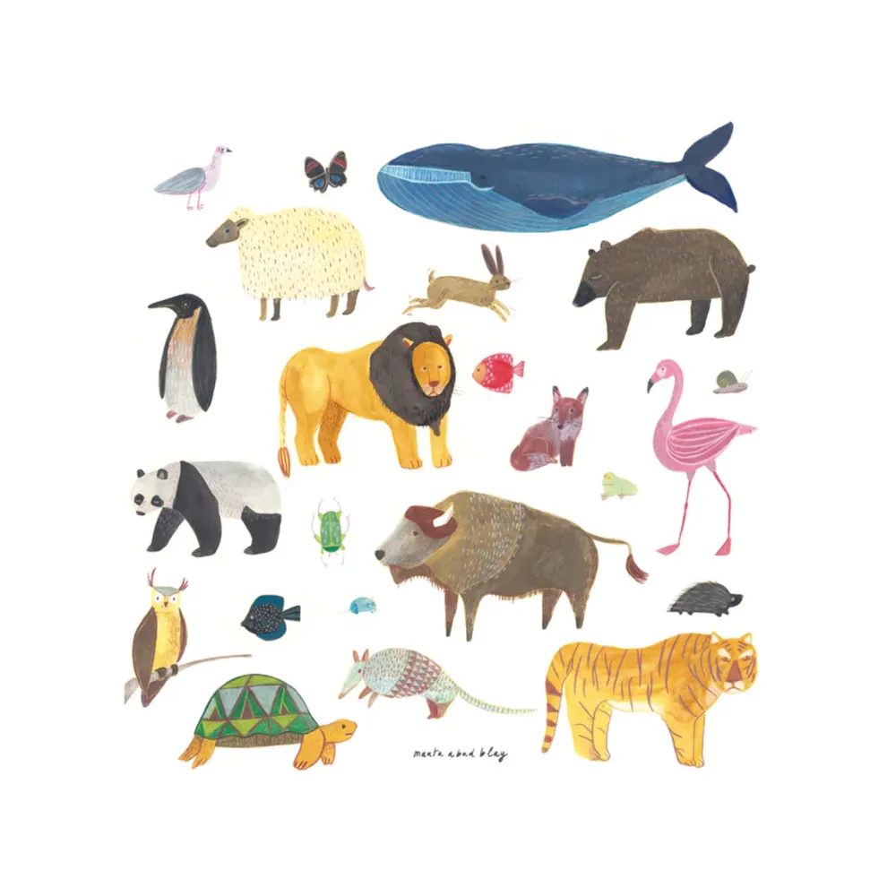 Print Animals- 50x50 cm MARTA ABAD BLAY