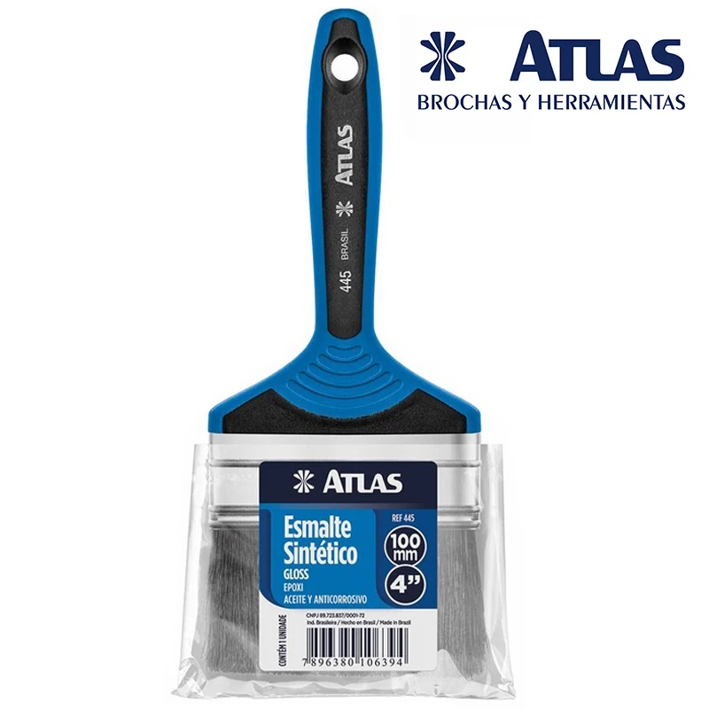 BROCHA ATLAS MANGO AZUL COMFORT DOBLE(6) CERDA NEGRA 3" MAYOREO FERRETERO S,A