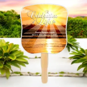 Abanico conmemorativo de reloj de arena personalizado Sunrise (paquete de 10) Memorial Keepsakes