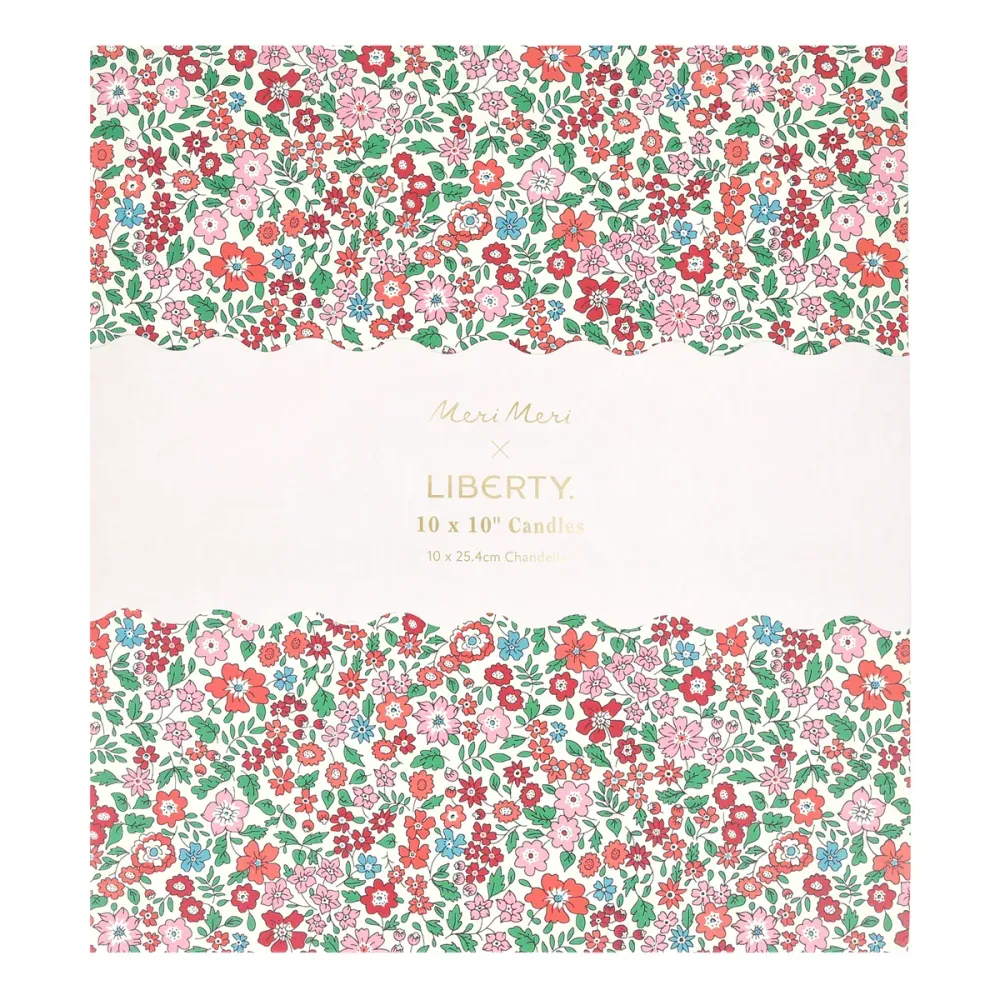 Caja Regalo Velas Liberty, Sweet Meadow (Pack 10) Meri Meri