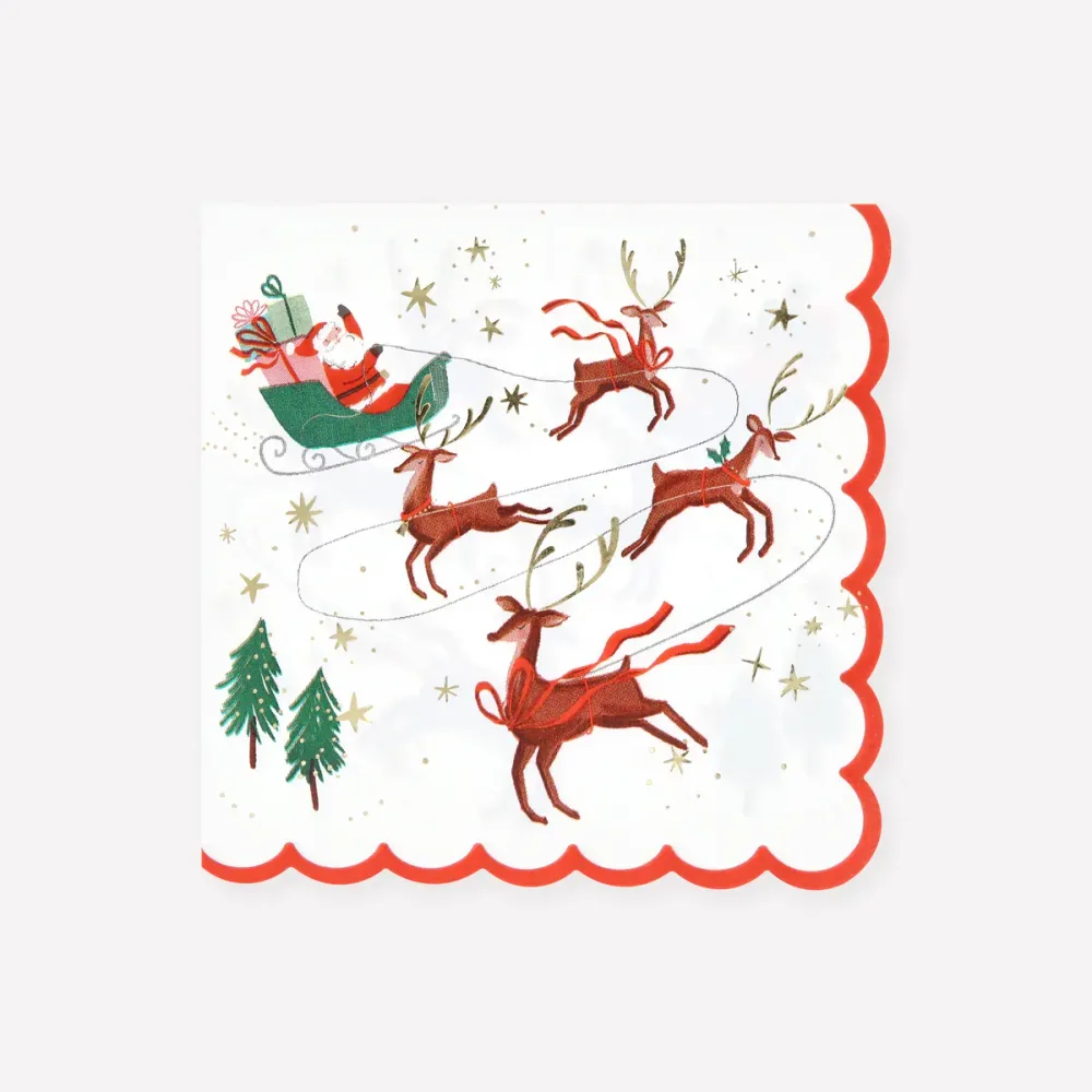 Servilletas de Papel Santa y sus Renos Meri Meri