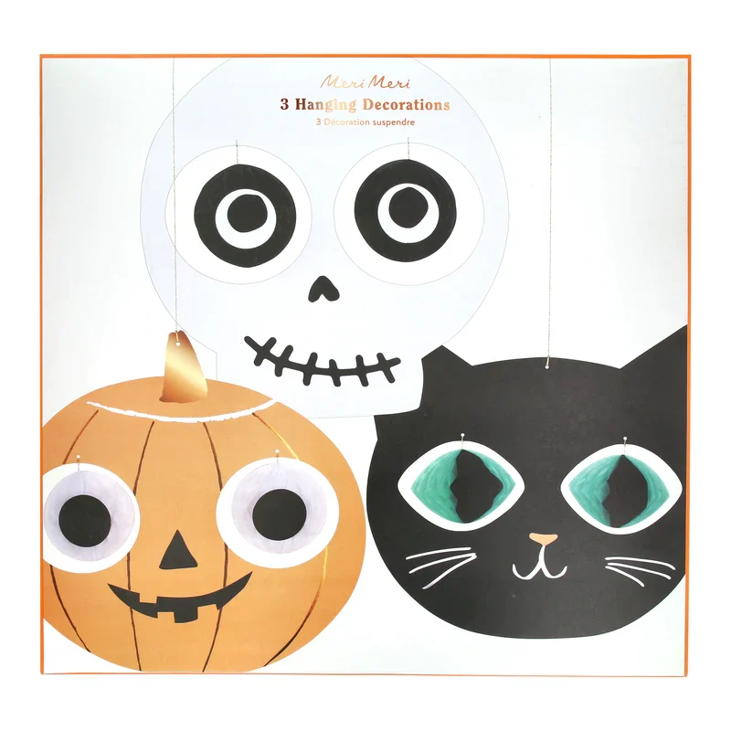 Decoraciones Colgantes de Halloween – Set de 3 Figuras XL MeriMeri