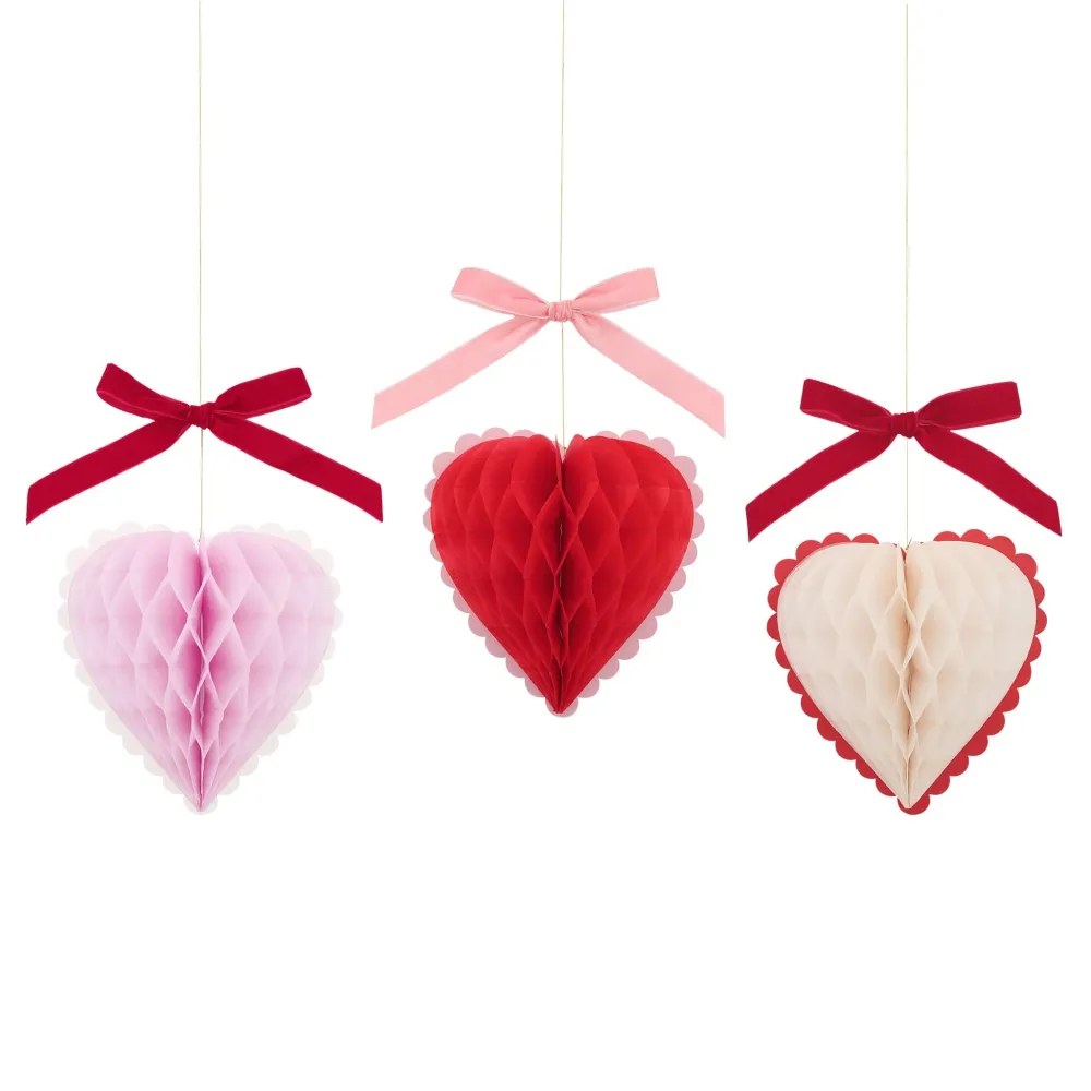 Decoraciones de Corazones en Panal MeriMeri