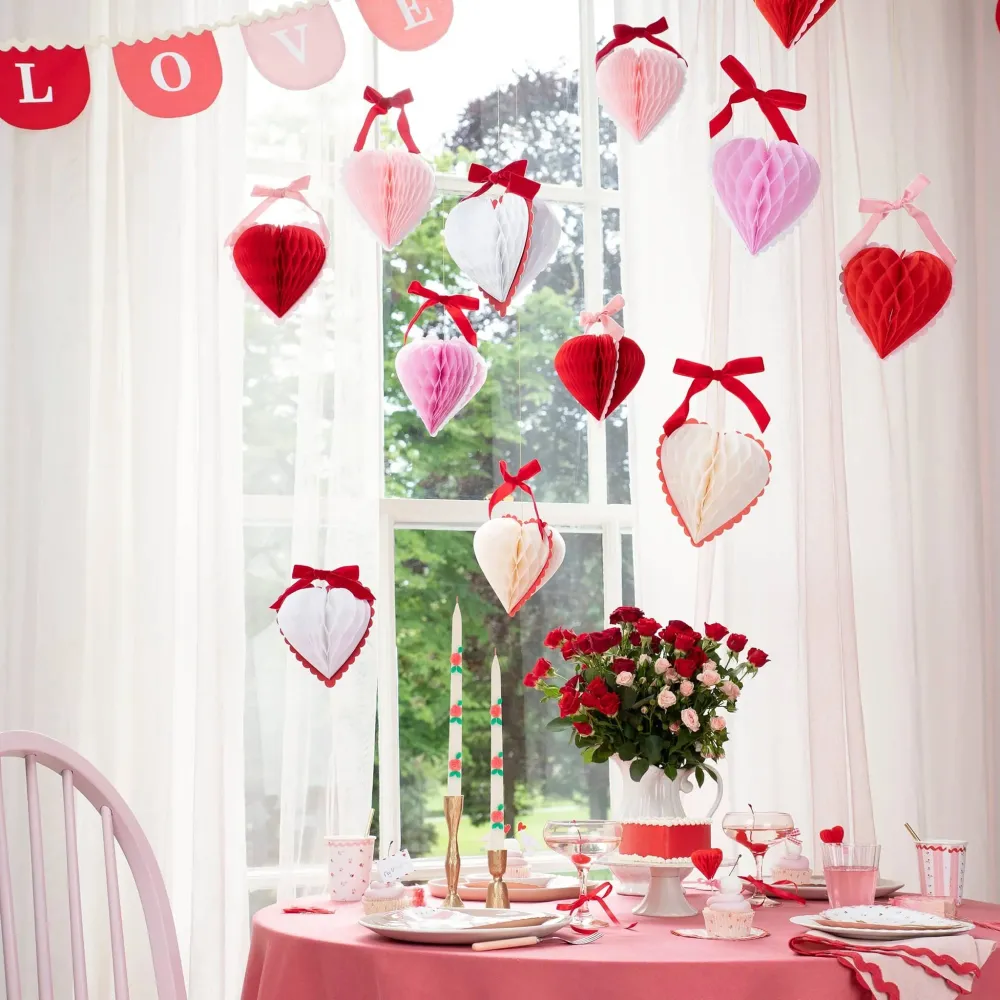 Decoraciones de Corazones en Panal MeriMeri