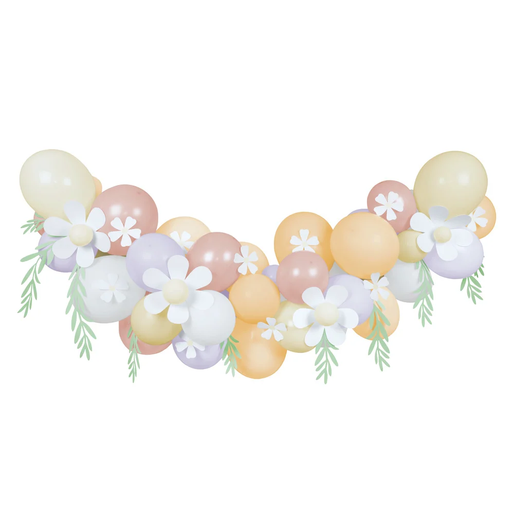 Guirnalda de globos con margaritas en colores pastel MeriMeri