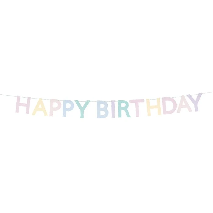 Guirnalda Happy Birthday en Tonos Pastel MeriMeri