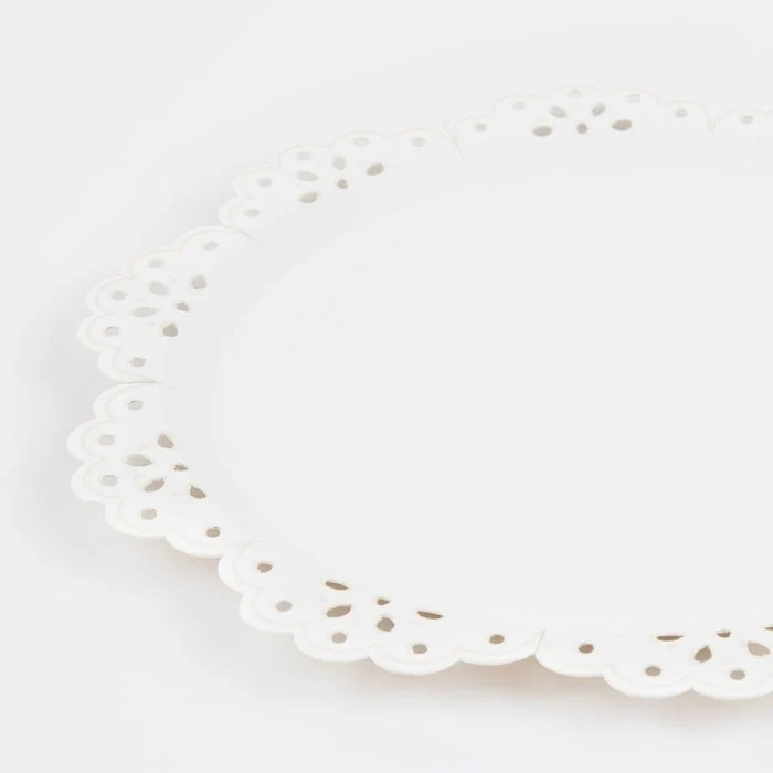 Platos Pequeños Blancos Broderie Anglaise MeriMeri