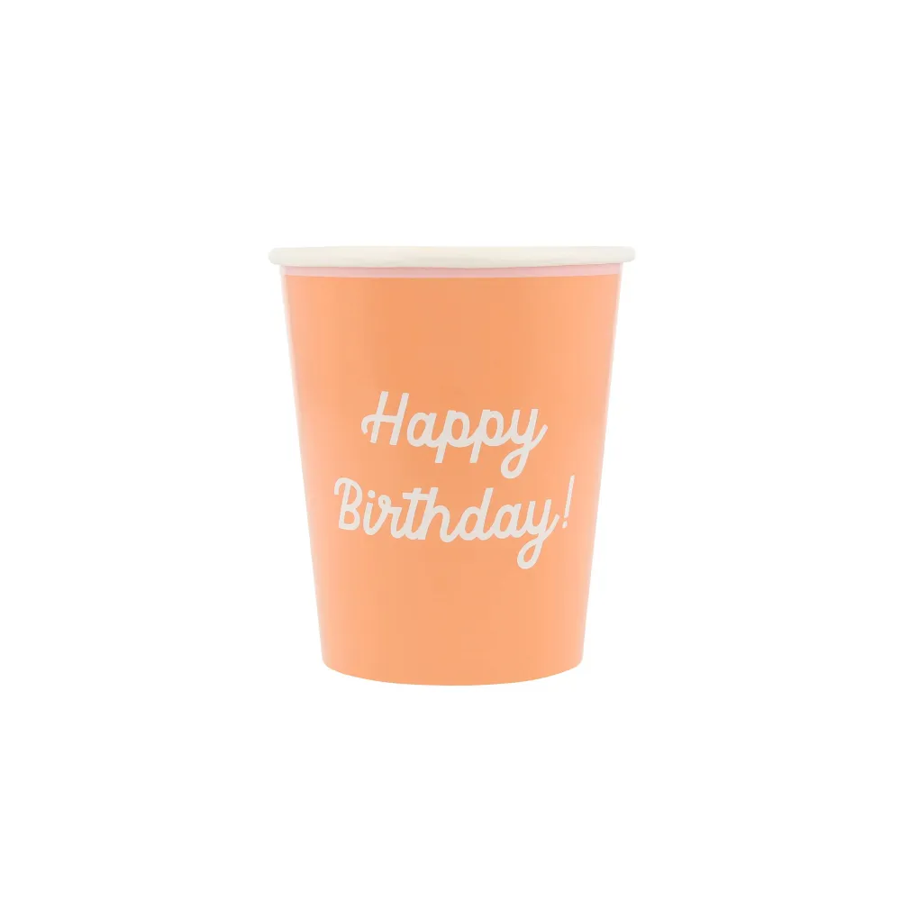 Vasos Multicolor Feliz Cumpleaños MeriMeri