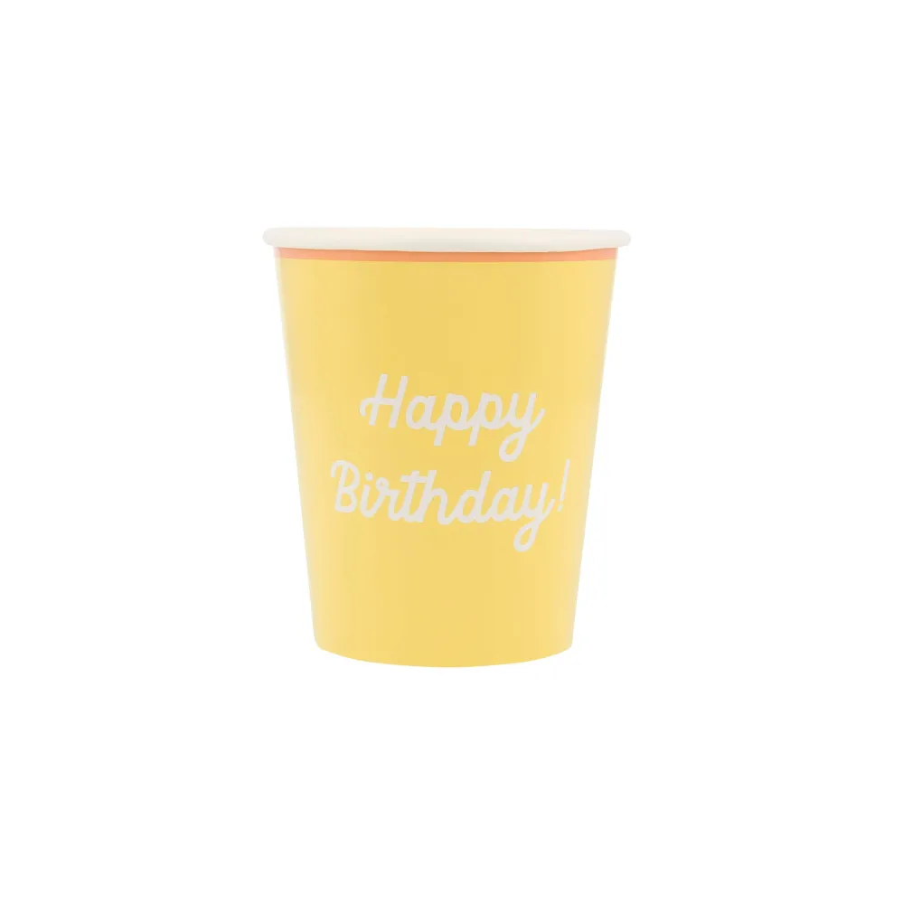 Vasos Multicolor Feliz Cumpleaños MeriMeri