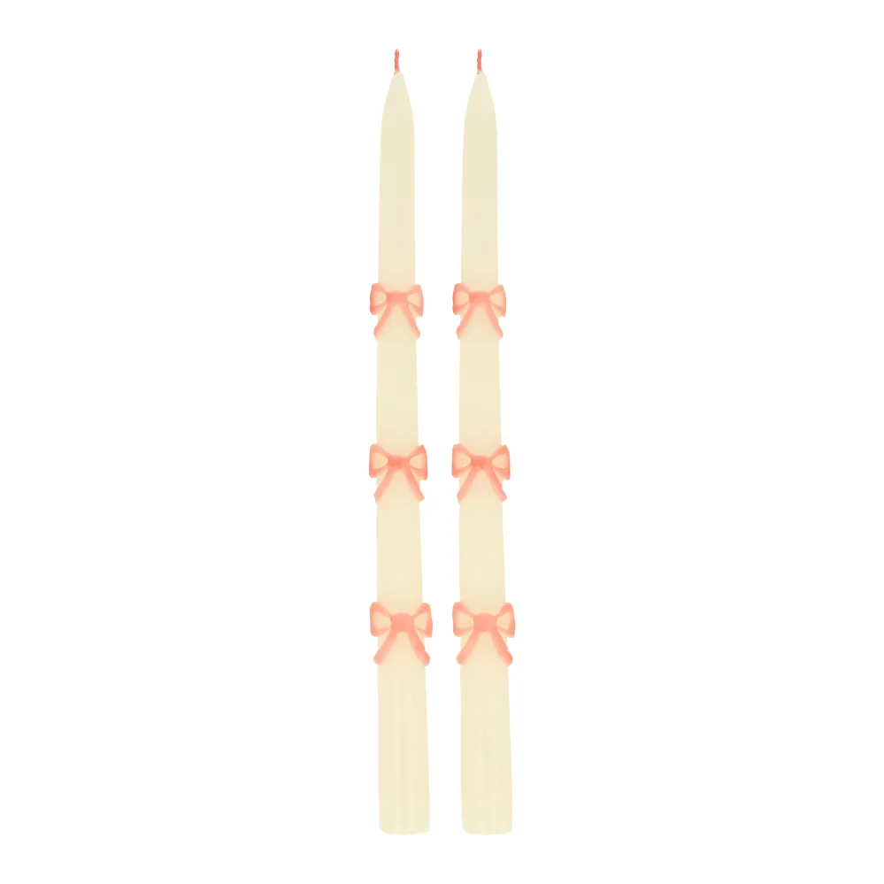 Velas con lacitos rosas MeriMeri