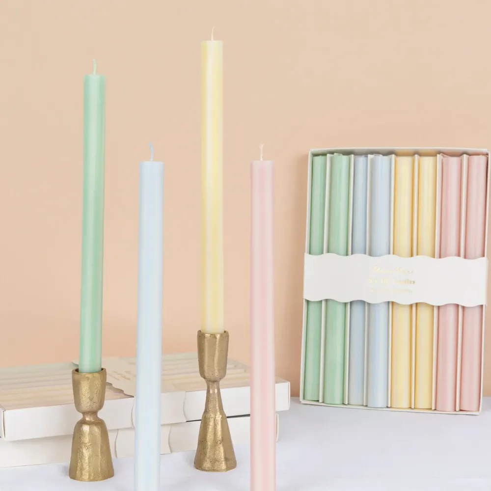 Velas de mesa rayas – Set de 8 MeriMeri