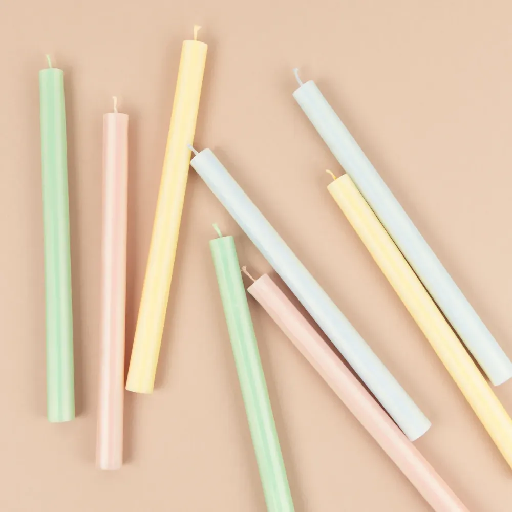 Velas de mesa rayas – Set de 8 MeriMeri
