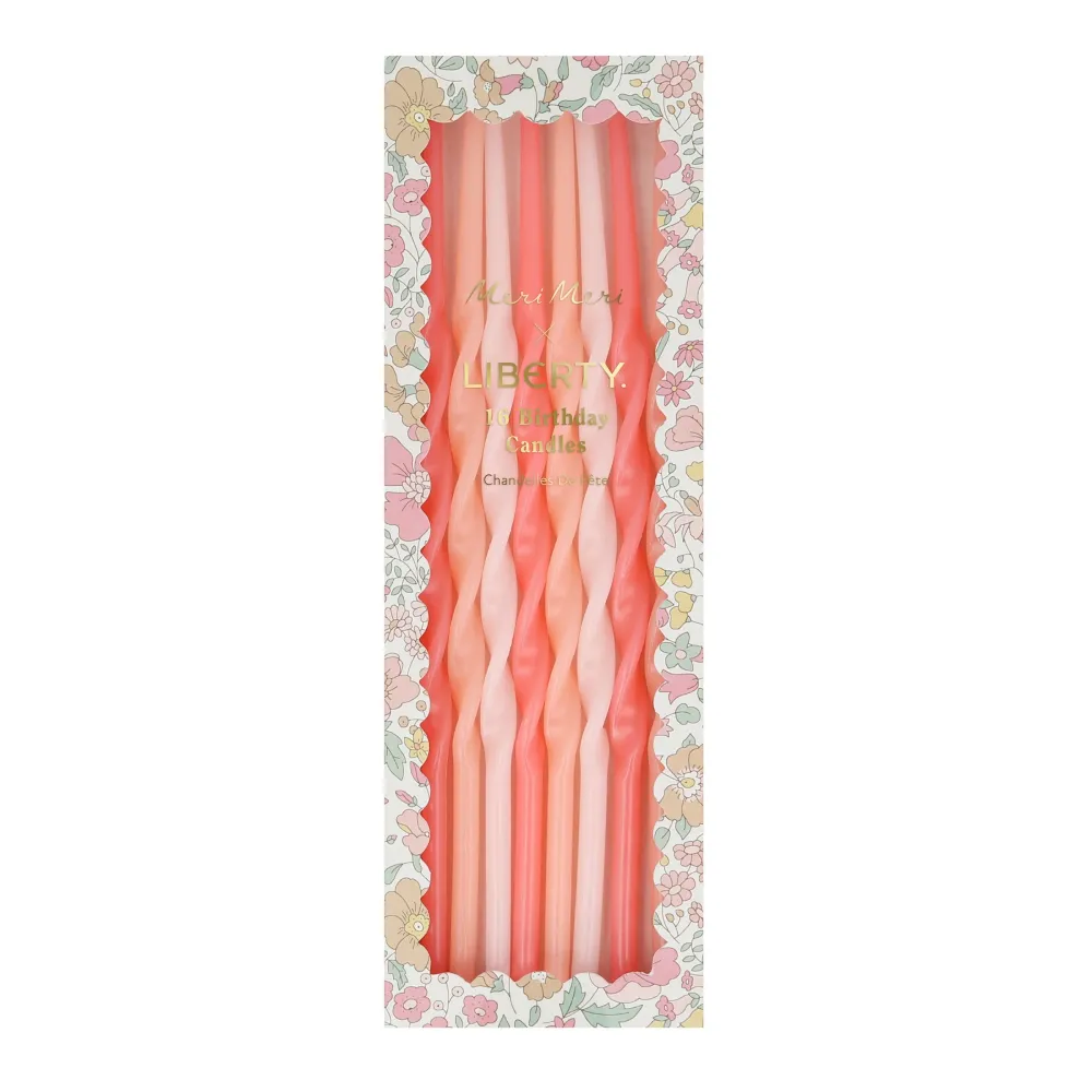 Velas onduladas rositas Liberty MeriMeri