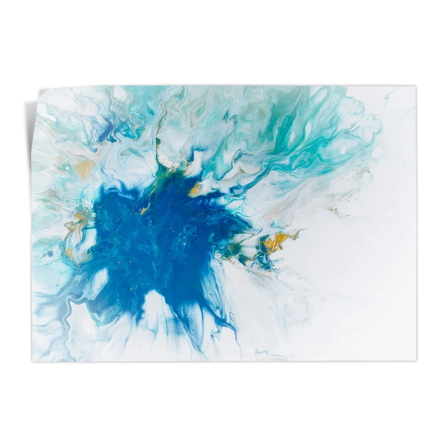Mezcla Azul y Blanco Poster