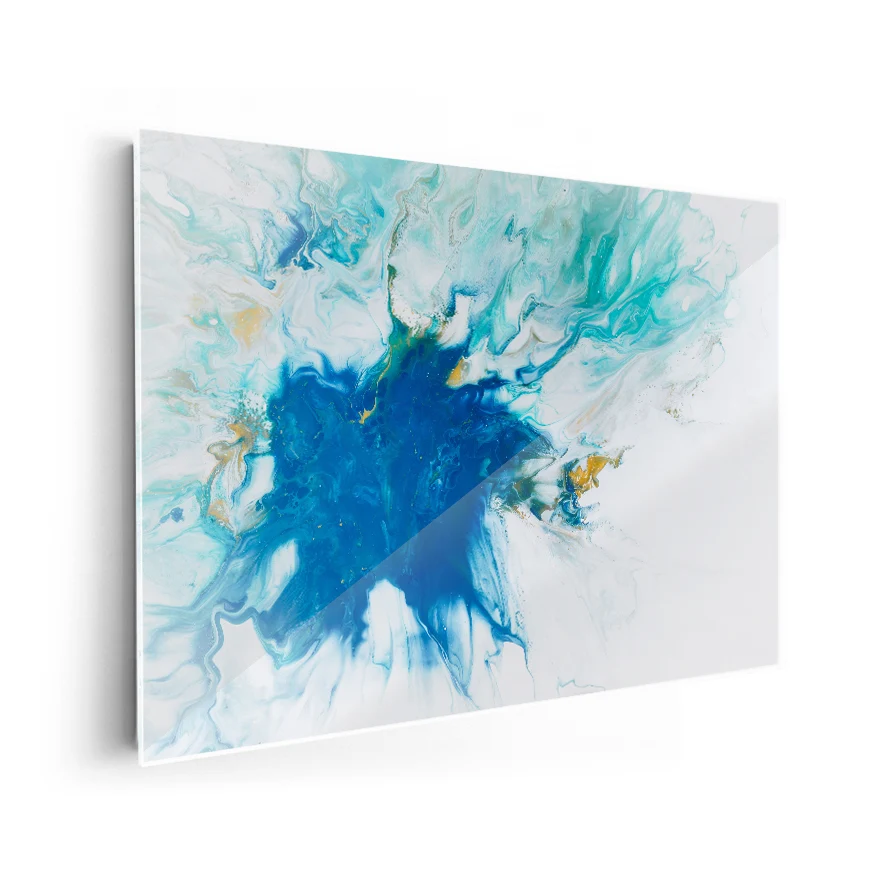 Mezcla Azul y Blanco Poster
