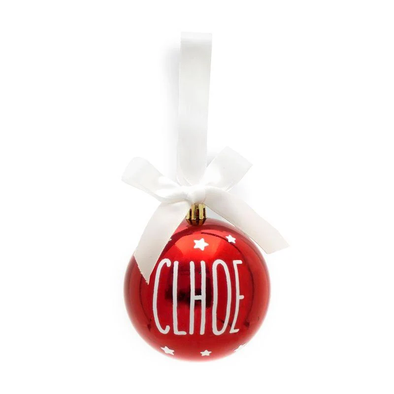 Bola de Navidad Personalizada Lazo Roja MI PIPO