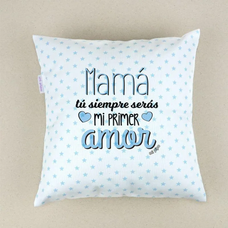 Cojin Infantil mama mi primer amor Celeste MI PIPO