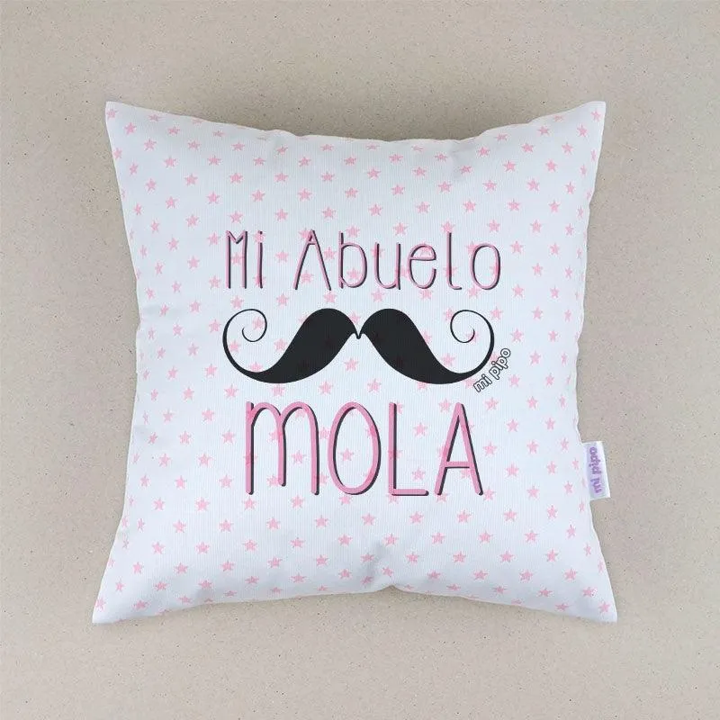 Cojín Mi Abuelo Mola Mi Pipo Celeste