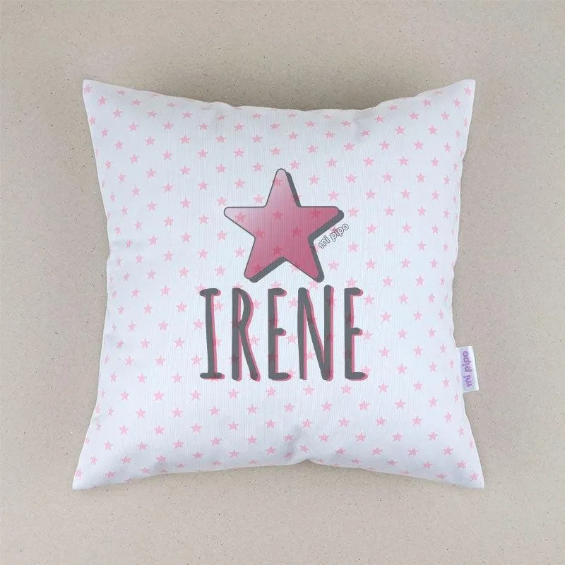 Cojín Personalizado Infantil Estrella Mi Pipo Aguamarina