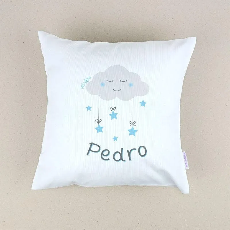 Cojín Personalizado Infantil Nube Mi Pipo Aguamarina