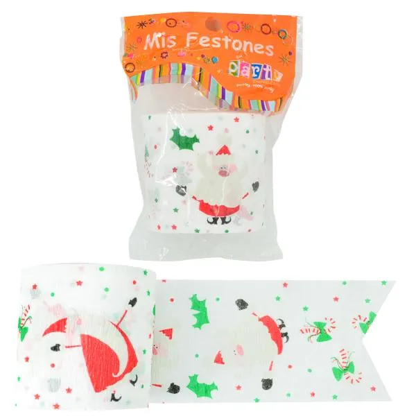 Feston Impreso Santa Claus 1 Unidad Mi tienda