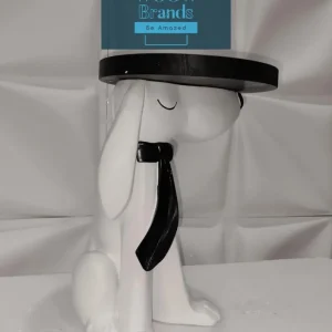 PERRITO BLANCO CON CHAROLA Mi tienda