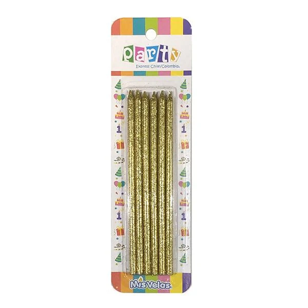Velon Glitter Dorado 14 Cm Mi tienda