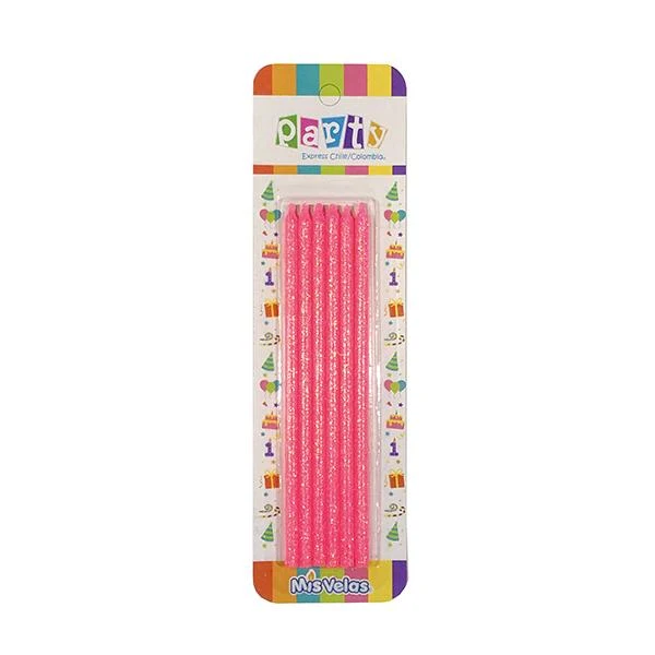 Velon Glitter Rosado 14 Cm Mi tienda