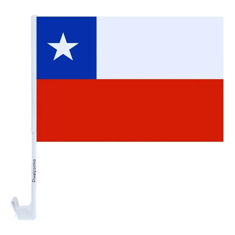 Pack 10 Banderas Chile Auto Fiestas Patrias Banderin 20x30cm Bandera Chile miguelarcangelstore
