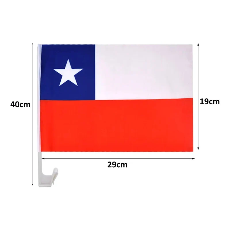 Pack 10 Banderas Chile Auto Fiestas Patrias Banderin 20x30cm Bandera Chile miguelarcangelstore