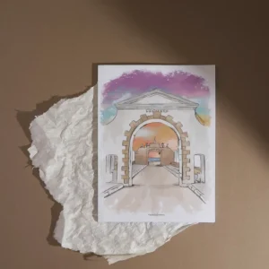 Lámina La Caleta - puerta Mina Ilustraciones