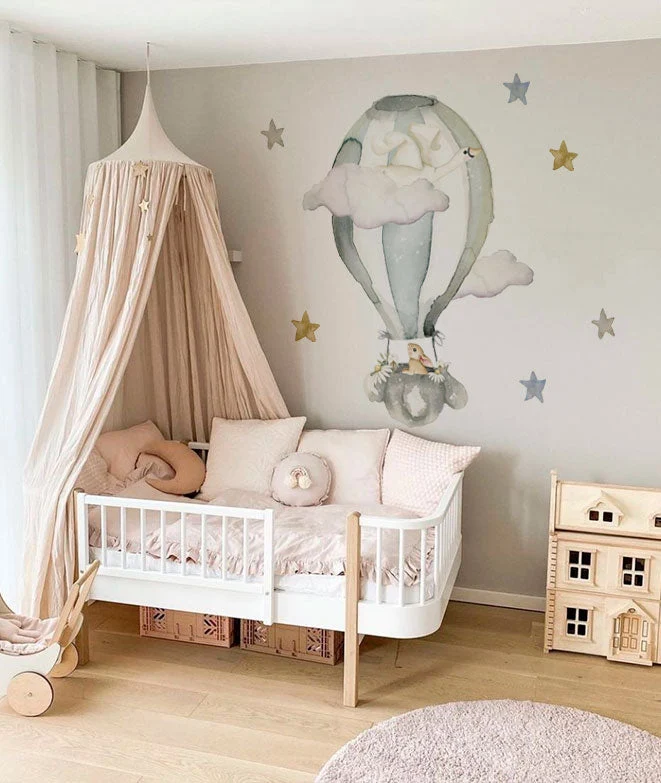GLOBO FLORES Vinilo infantil personalizable Mondo