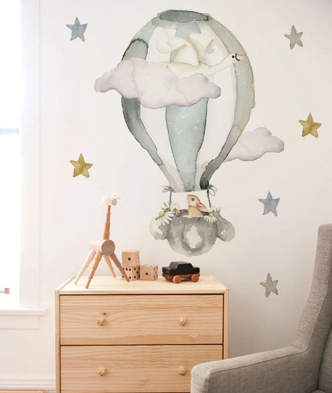 GLOBO FLORES Vinilo infantil personalizable Mondo