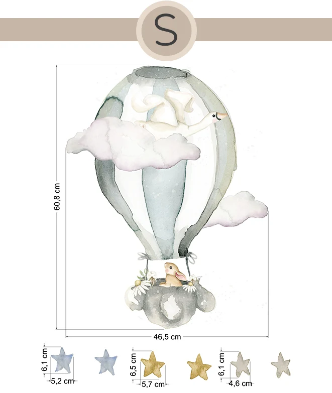 GLOBO FLORES Vinilo infantil personalizable Mondo