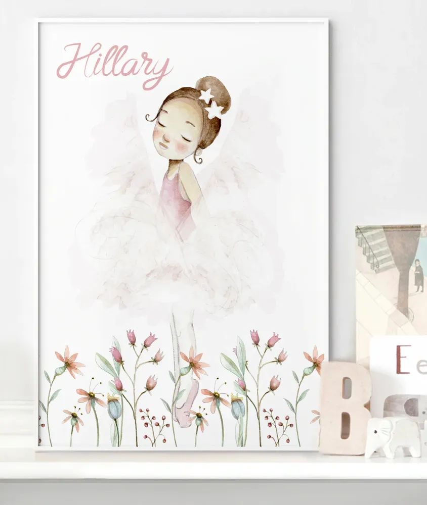 BAILARINA SOBRE FLORES Cuadro infantil Mondo Kids & Home