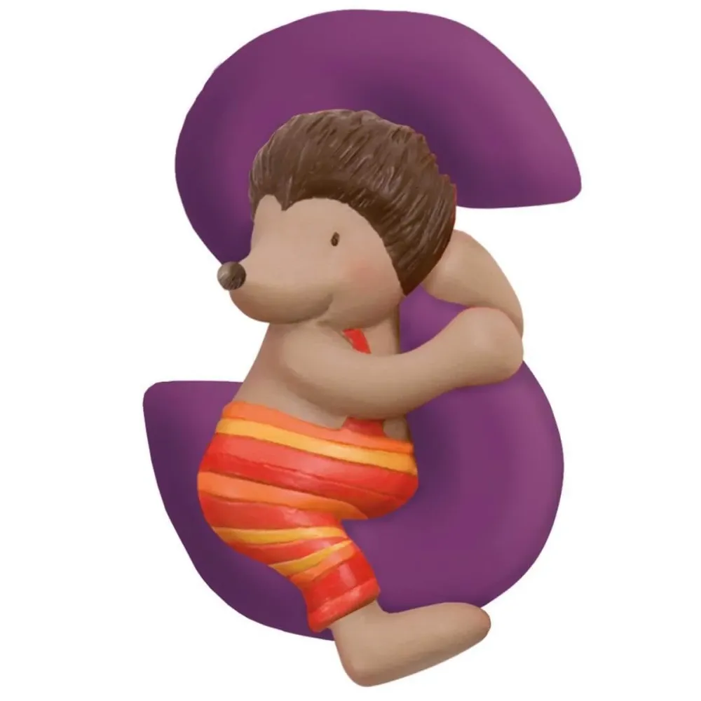 Letra infantil de resina S violeta Moulin Roty