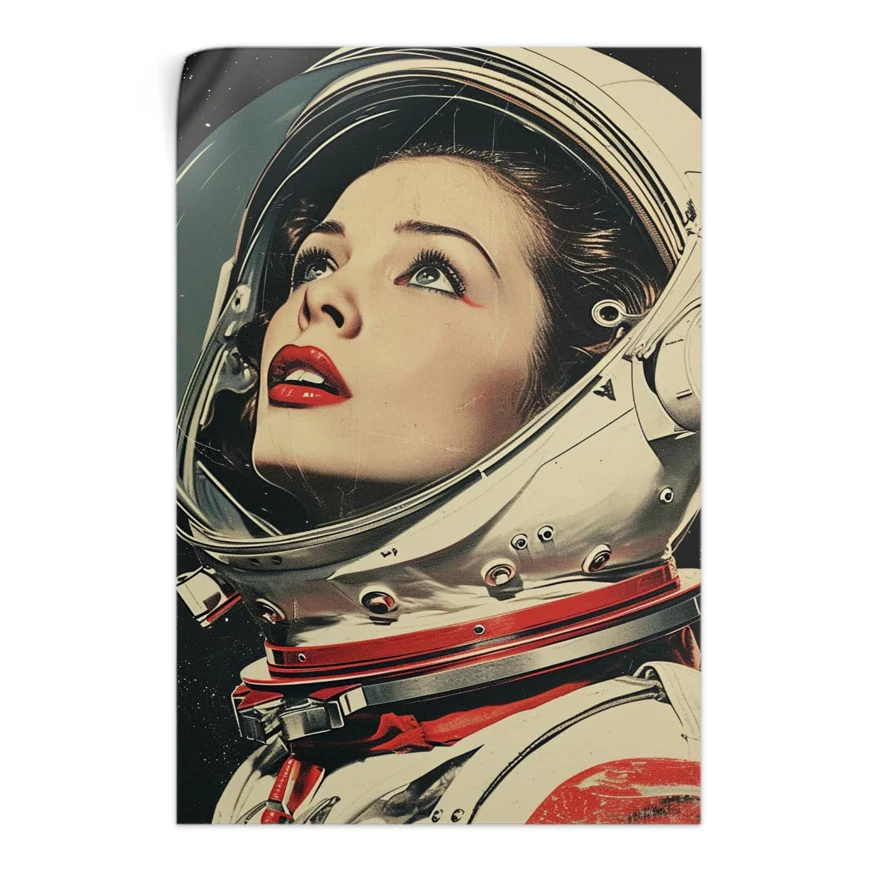 Mujer En El Espacio Poster