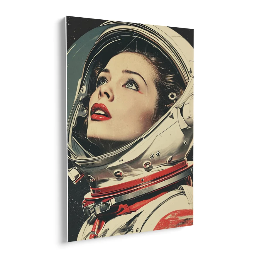 Mujer En El Espacio Poster