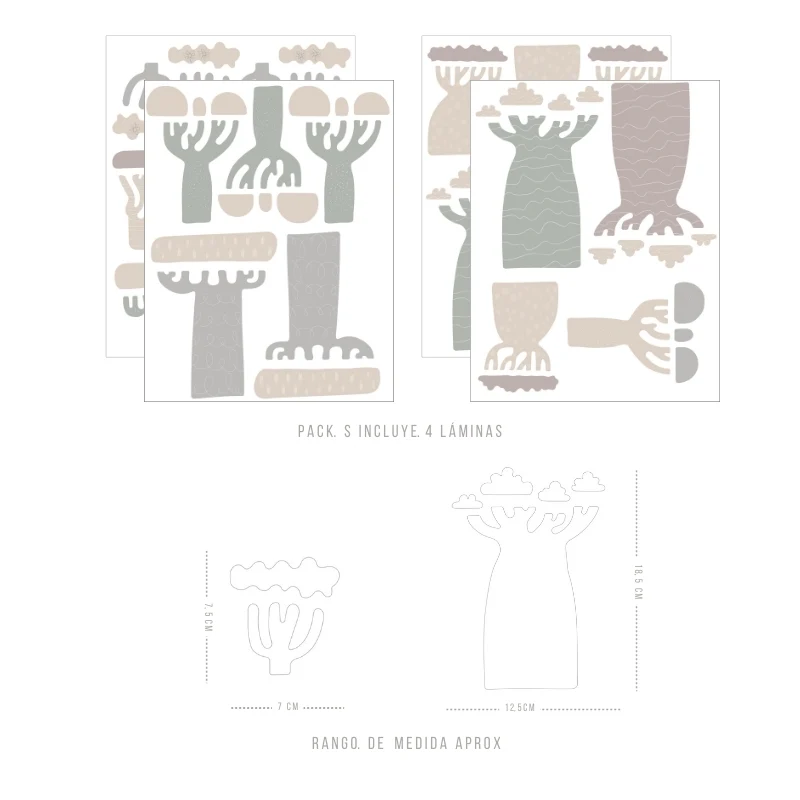 Stickers Decorativos Para Muros - Baobab Taupe | Murami