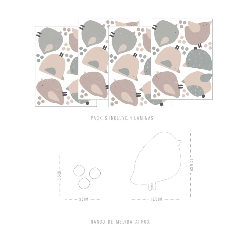 Stickers Decorativos Para Muros - Pollo Lunar | Murami