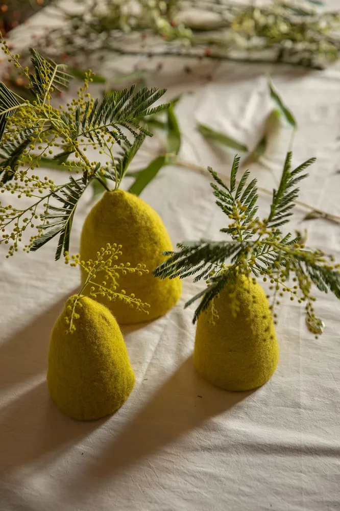 Juego de 3 jarrones campana - Chartreuse MUSKHANE