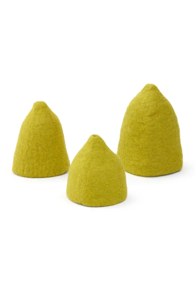 Juego de 3 jarrones campana - Chartreuse MUSKHANE