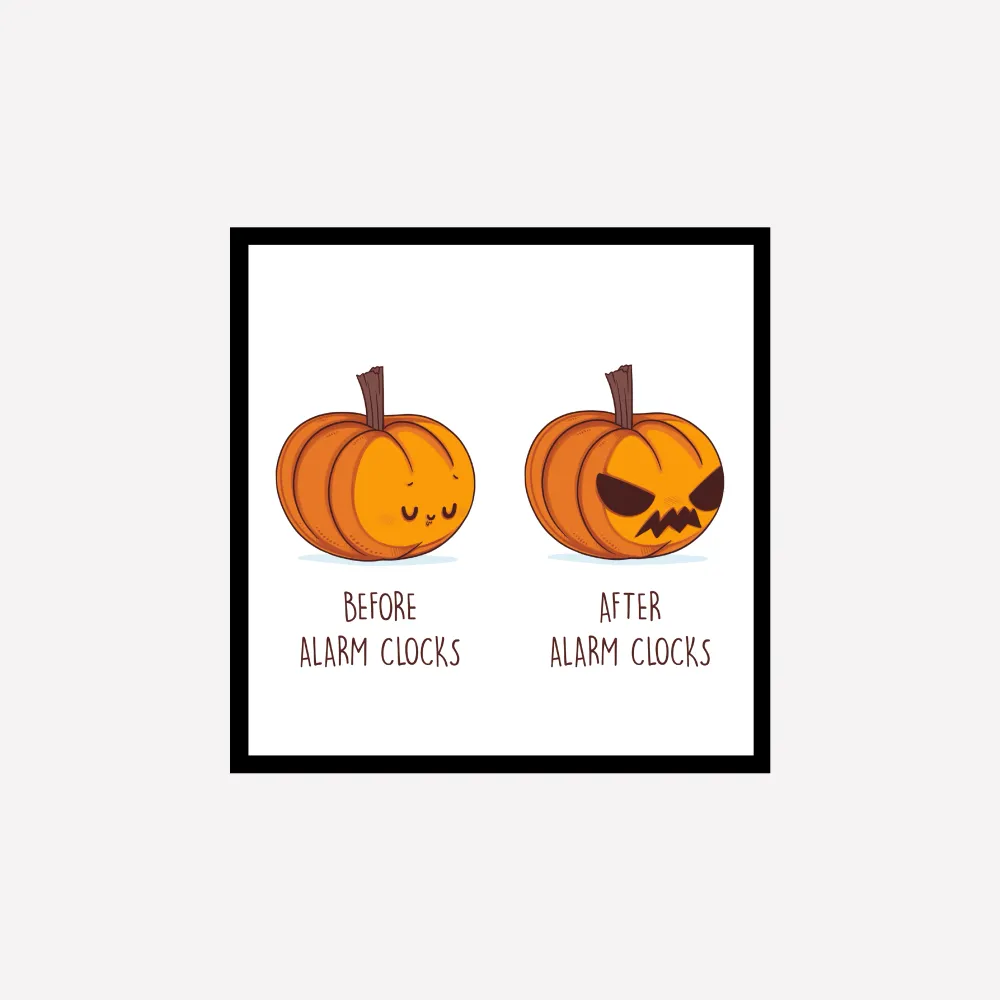 Before After Alarm Clock Art Print Naolito