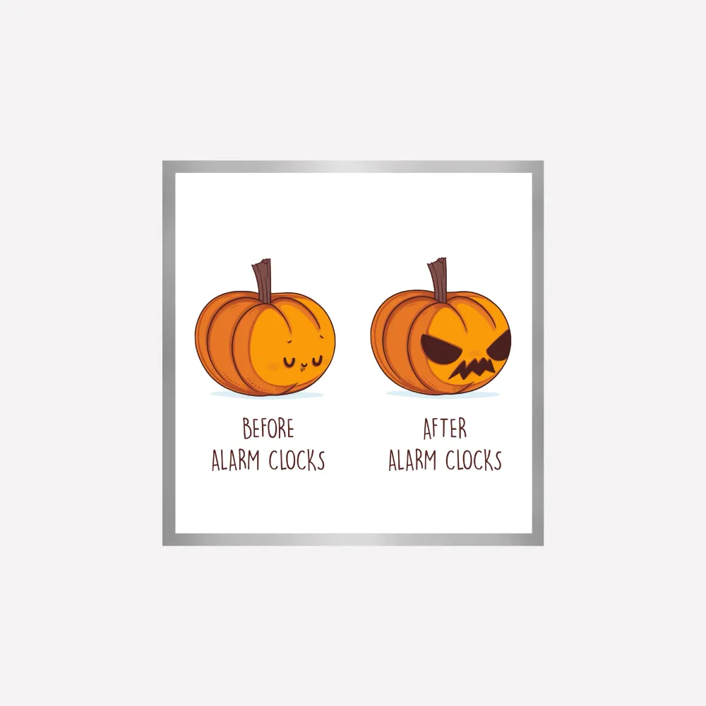 Before After Alarm Clock Art Print Naolito